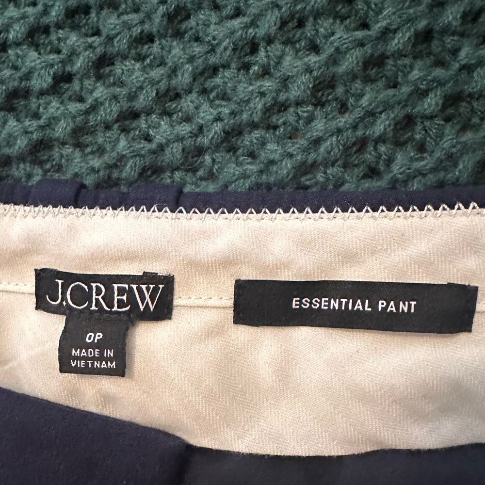 J.Crew Essential Pant in City Twill Navy Blue 0P - Picture 4 of 6